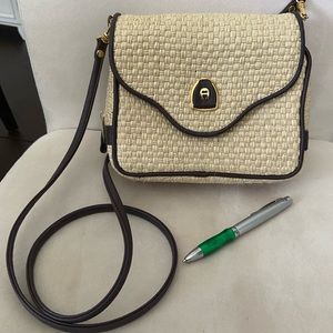 Etienne Aigner woven wicker Crossbody bag
